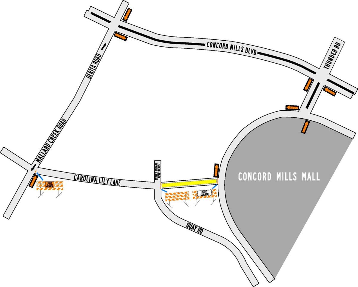 Carolina Lily Lane Road Closure Map