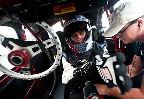 Concord racer Justin Carroll battles in Peak Stock Car Dream Challenge