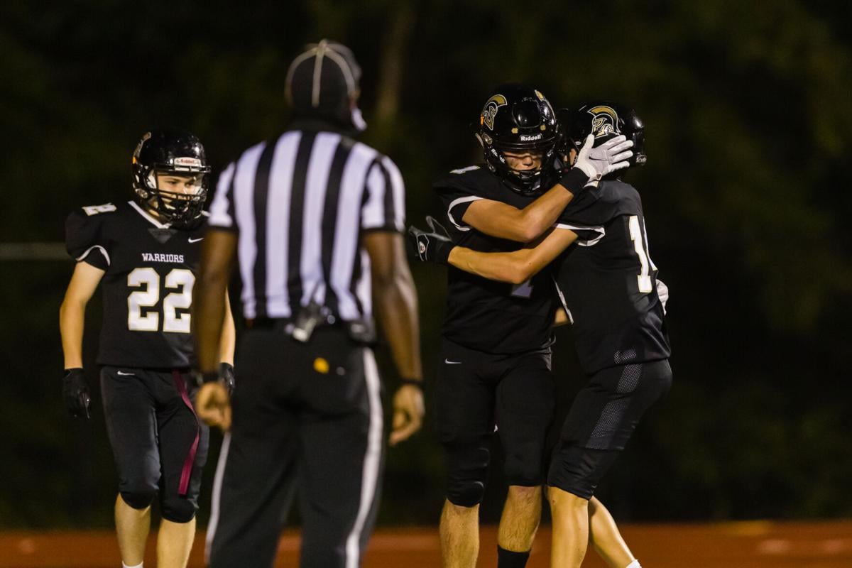 The Cabarrus Warriors (Cannon School / Concord First Assembly) defeat the North Raleigh Christian Academy Knights 21-14 on Friday Night.