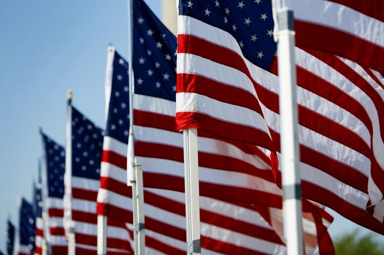 American flags