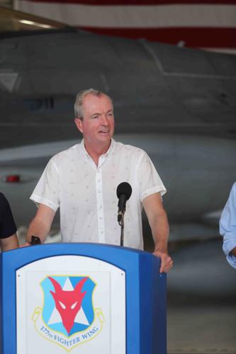Governor Phil Murphy and U.S. Representative Donald Norcross visits military base