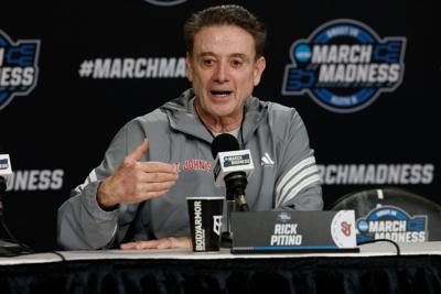 St. John's Red Storm head coach Rick Pitino speaks with the media during a press conference ahead of the East Regional of the men's 2026 NCAA Tournament at Capital One Arena in Washington, D.C. on March 26, 2026.
