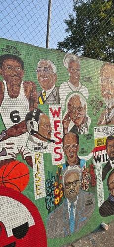 The Wall of Honor on Murchison Road and Langdon Street has been redone in mosaic tile, a joint project of the city of Fayetteville and the Umoja Group. The mural honors Black history and generations of leaders in the area of E.E. Smith High School and F...