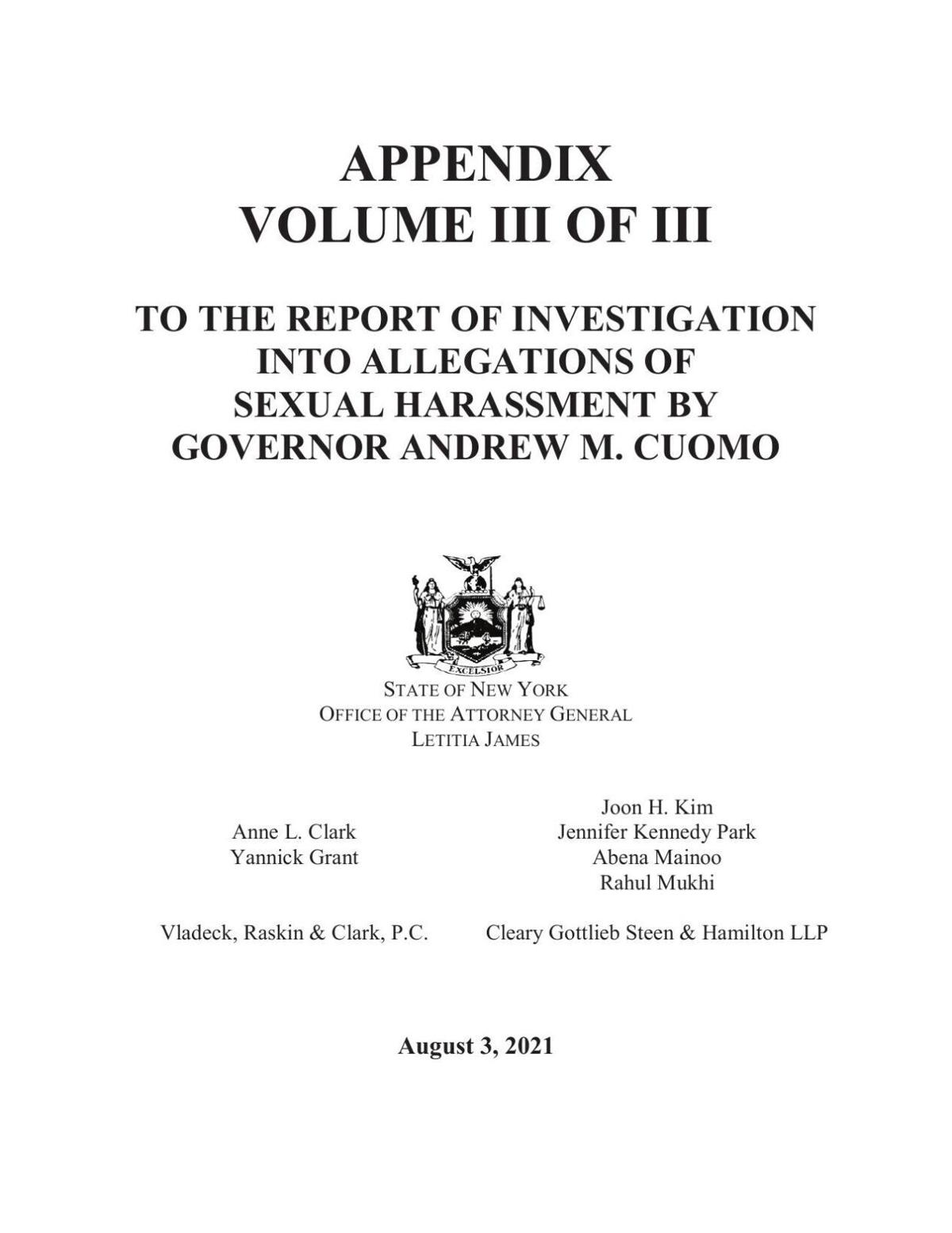 Appendix Volume 3