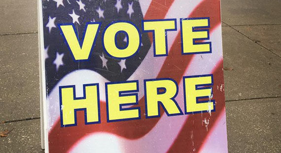 vote here sign