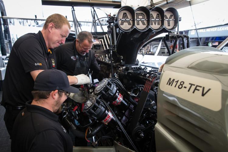 It's Friday at the NHRA 4-Wide Nationals at Zmax Dragway.