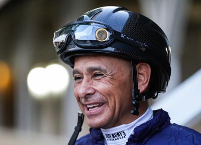 Veteran jockey and two-time Kentucky Derby winner Mike Smith will pilot 2026 Kentucky Derby hopeful So Happy. April 24, 2026.