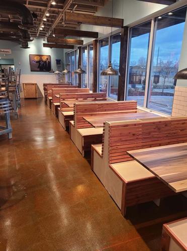 Inisde the restaurant