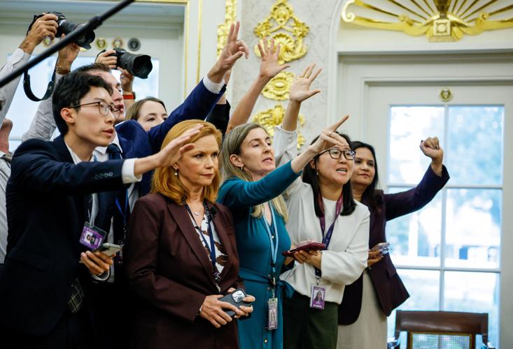 US President Donald J. Trump makes an announcement on healthcare in the Oval Office