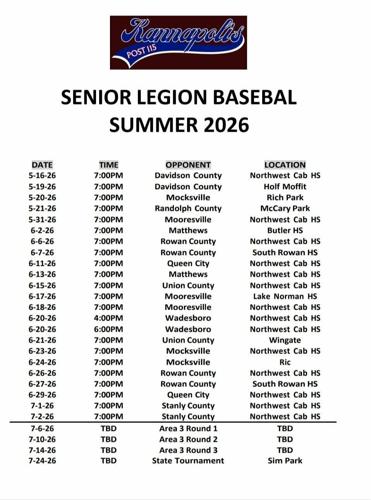 Kannapolis Senior American Legion Baseball Post 115