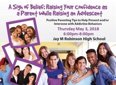Parenting tips event at Jay M. Robinson