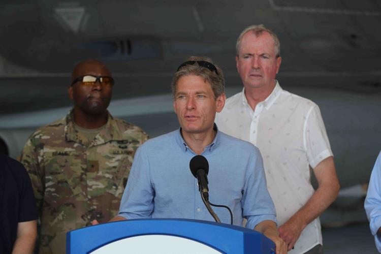 Governor Phil Murphy and U.S. Representative Donald Norcross visits military base