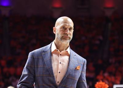 Illinois athletic director Josh Whitman attends a men's basketball game against Michigan on Feb. 27, 2026, at the State Farm Center in Champaign, Illinois.