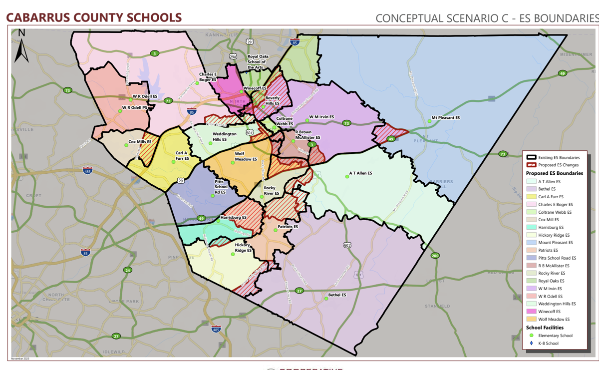 Cabarrus school board approves new realignment plan in another close 4-3  vote