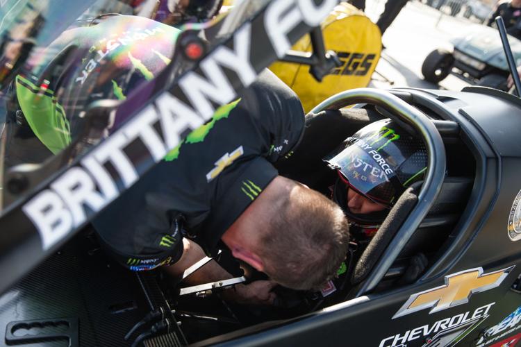 It's Friday at the NHRA 4-Wide Nationals at Zmax Dragway.