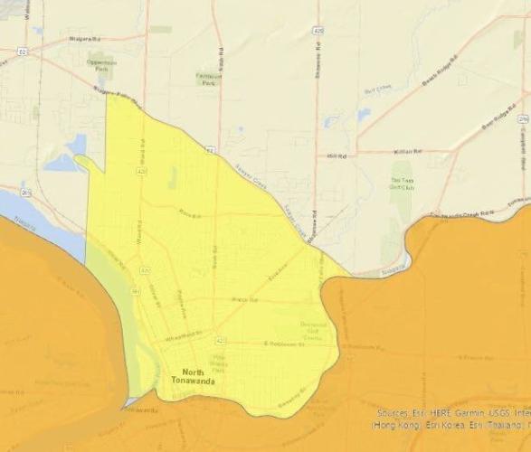 Yellow zone Niagara County