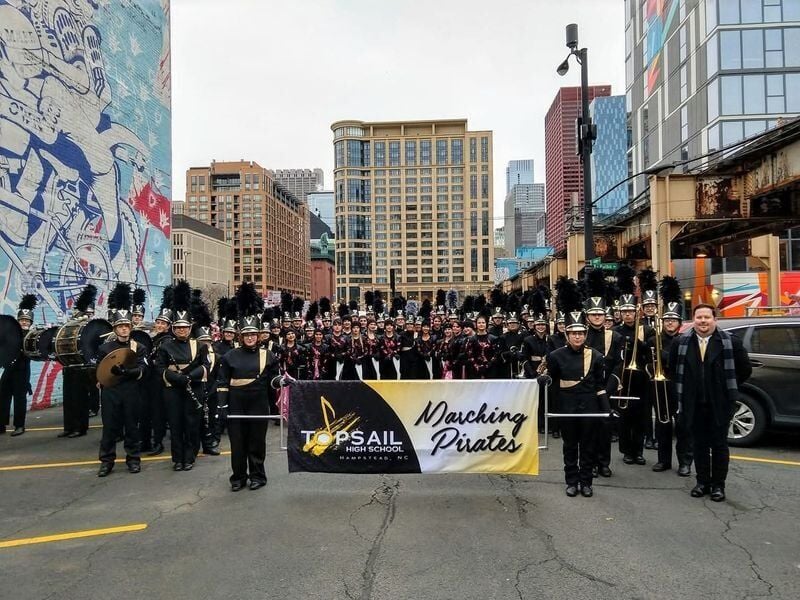 The Topsail High School Marching Pirates have traveled to Disney World and Chicago for parades and performances.
