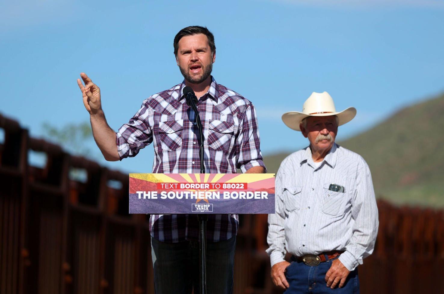 Photos Republican VP candidate Sen. JD Vance visits the U.S.Mexico