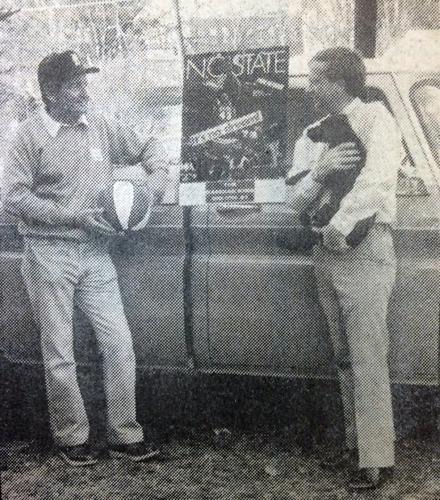 Hank Utley and  Allen Craven before a benefit auction