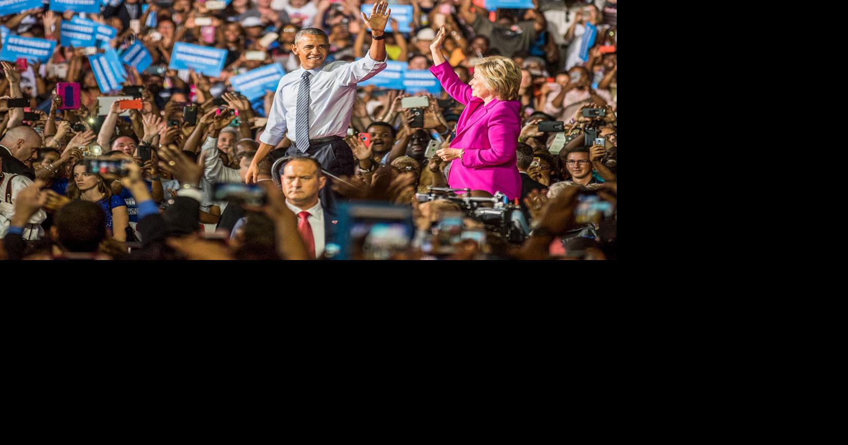 Clinton-Obama rally a chance to see history firsthand