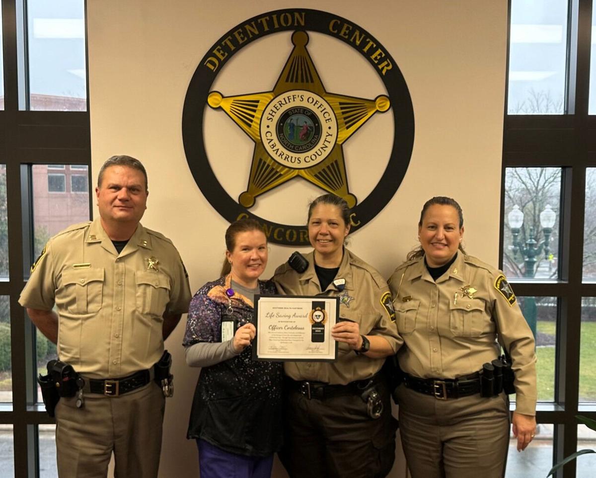 Cabarrus officer honored for quick action to save inmate's life