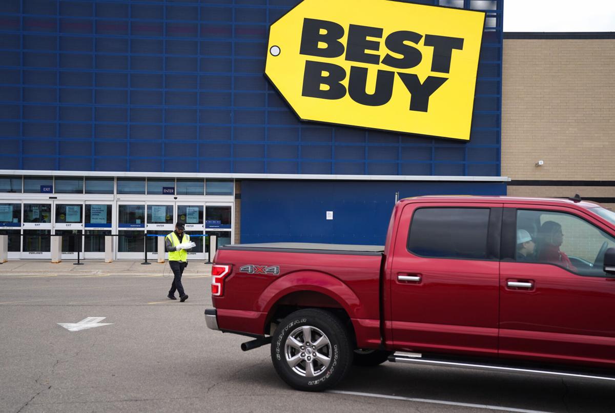A Best Buy store in Apple Valley, Minnesota store on Wednesday, April 29, 2020. Best Buy reported lower sales during the holiday season.