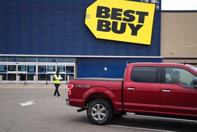 A Best Buy store in Apple Valley, Minnesota store on Wednesday, April 29, 2020. Best Buy reported lower sales during the holiday season.