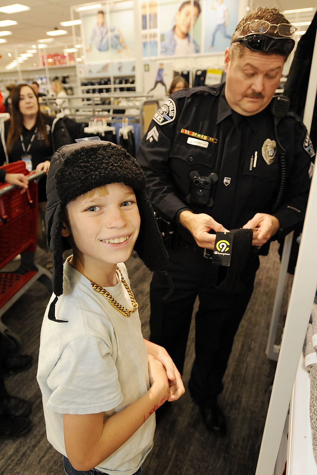 "Cops Target Kids" Christmas shopping event