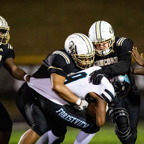 Concord beat Forestview in the first round of the  2025 NCHSAA Football Championship playoff game 29 - 28.