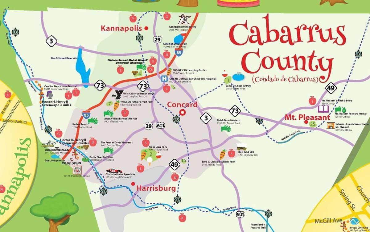 Get moving this summer with the Cabarrus Places to Play and Grow Map