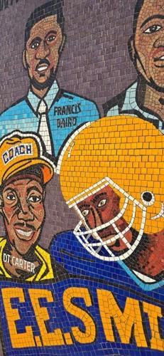 The Wall of Honor on Murchison Road and Langdon Street has been redone in mosaic tile, a joint project of the city of Fayetteville and the Umoja Group. The mural honors Black history and generations of leaders in the area of E.E. Smith High School and F...
