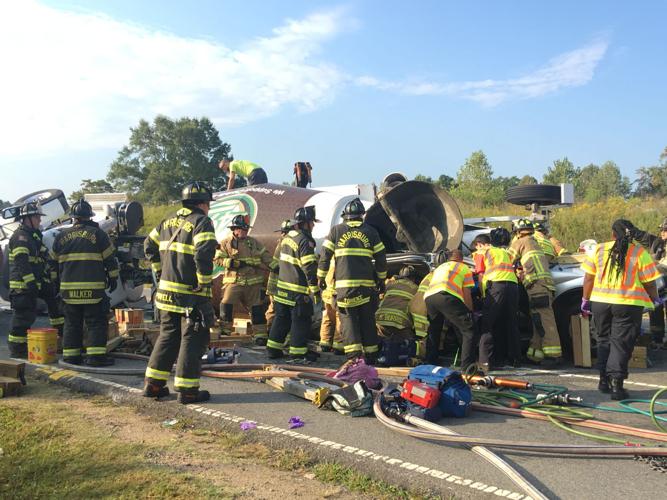 Concrete truck wreck