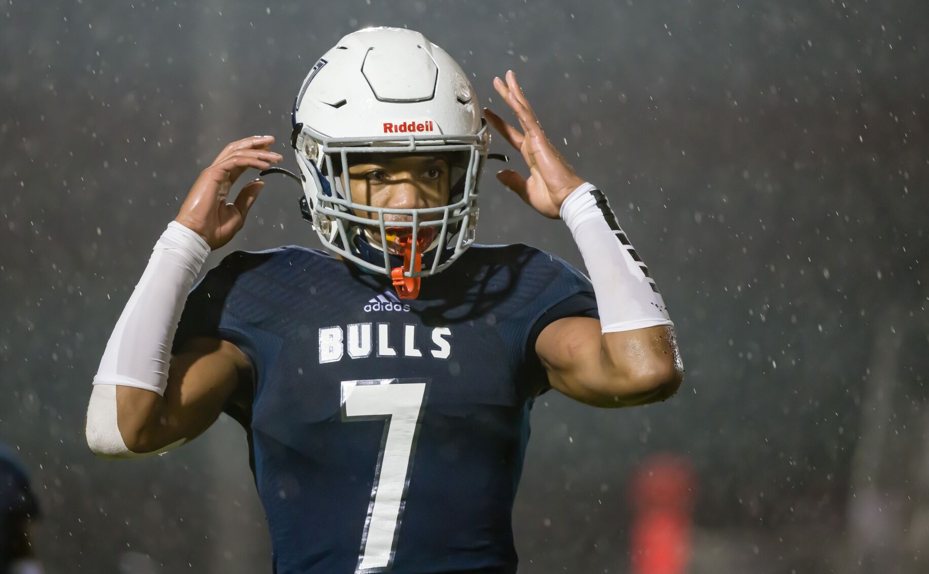 The Boys Hickory Ridge RaginÕ Bulls defeated the Independence Patriots 7-6 on a rainy opening night of the 2021 season at West Cabarrus High School.