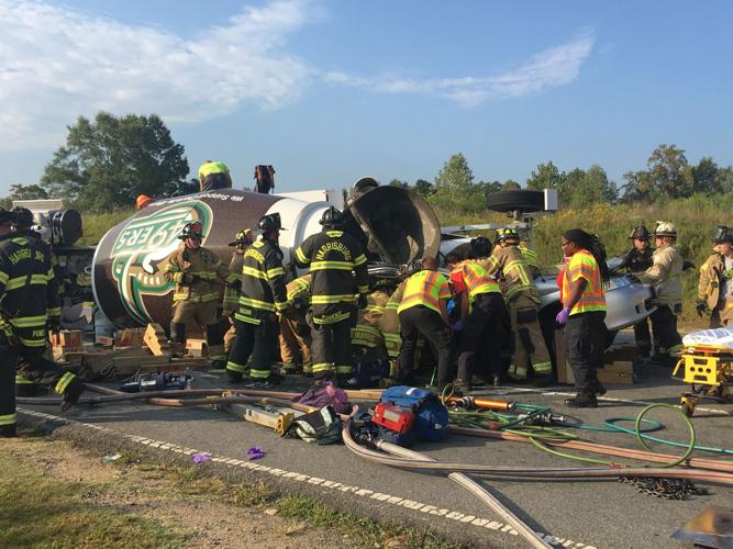 Concrete truck wreck