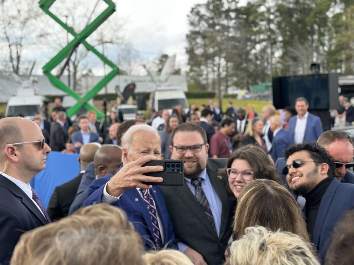 Katherine Jeanes with Biden