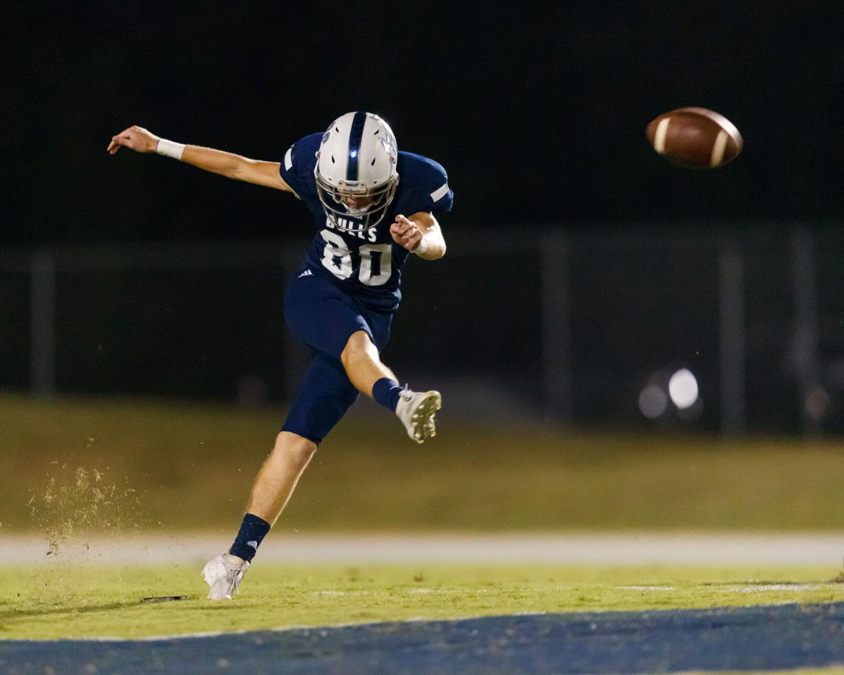 The Hickory Ridge Ragin' Bulls defeat the Cox Mill Chargers 38-30 to remain undefeated.