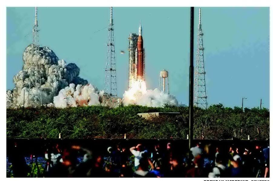 ASTRONAUTS LAUNCH ON ARTEMIS II MOON MISSION