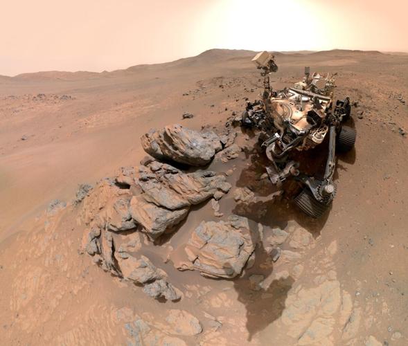 NASA’s Perseverance Mars rover took this selfie on March 11, 2026 during the rover’s deepest push west beyond Jezero Crater. The photo was assembled from 61 individual images