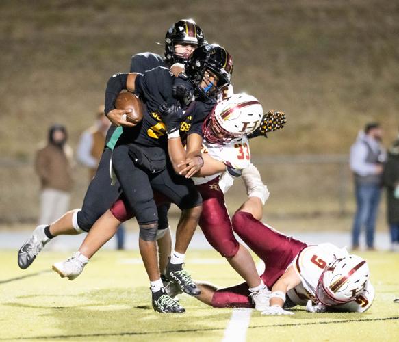 The Red Tornados ended the Bulldogs winning streak in the fourth round of the 2025 NCHSAA Football Championship playoff game 36 - 29.