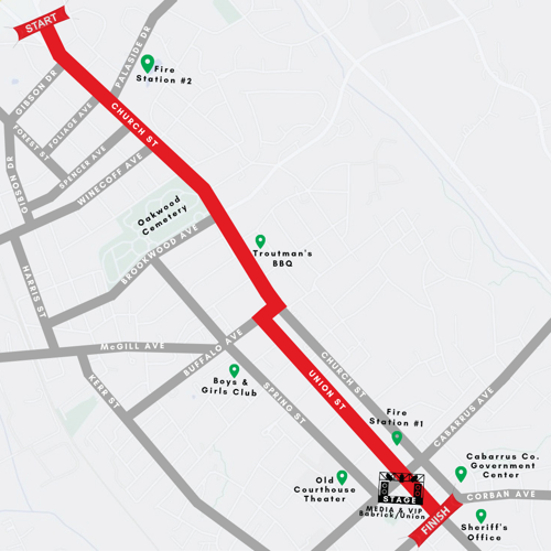 Concord Parade route