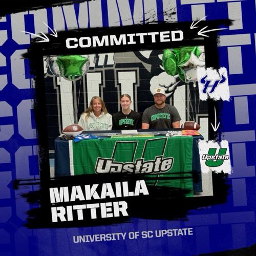Hickory Ridge's Makaila Ritter signs flag football SC Upstate