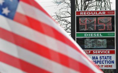 Gas prices at Citgo in Swansea on Friday, May 1, 2026.