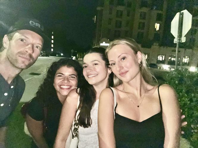 Sarah Vieira with Chris Martin