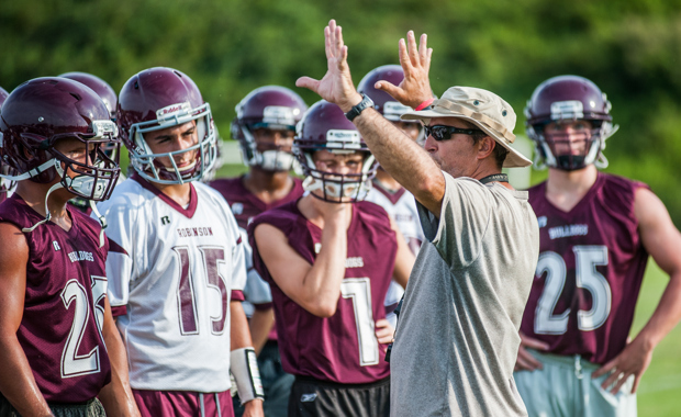 Jay M. Robinson football practice 
