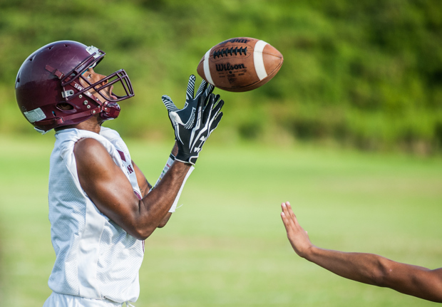 Jay M. Robinson football practice 