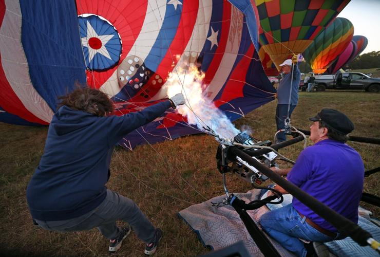 Bright flame inflates balloon