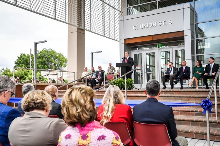 Steve Morris speaks about new courthouse.