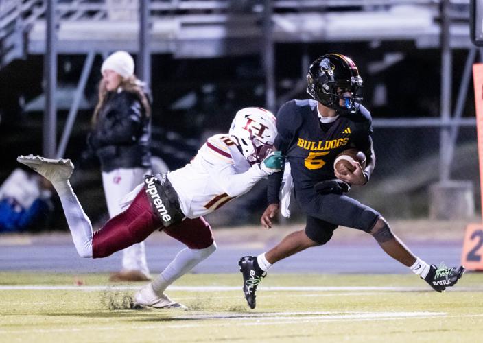 The Red Tornados ended the Bulldogs winning streak in the fourth round of the 2025 NCHSAA Football Championship playoff game 36 - 29.