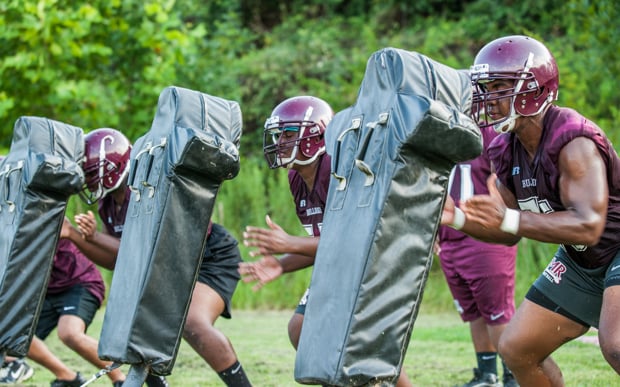 Jay M. Robinson football practice 
