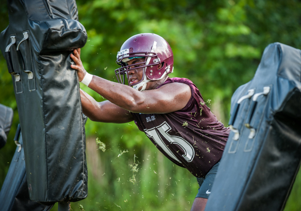 Jay M. Robinson football practice 